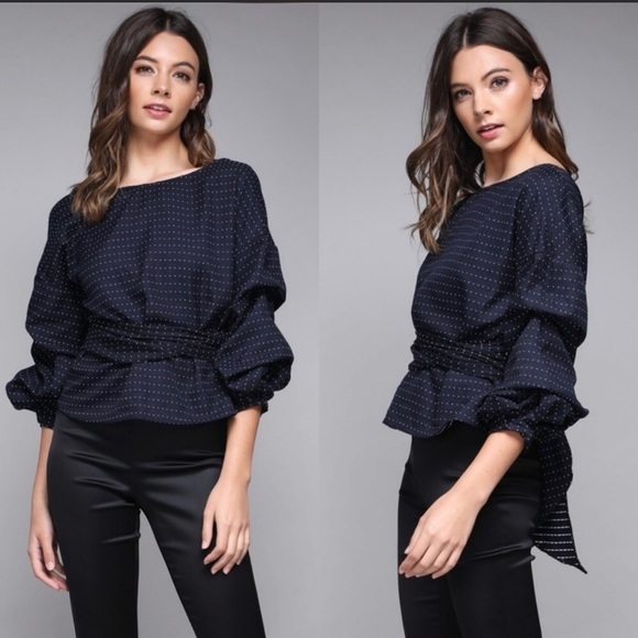 Last One! WRAP BLOUSE - Picture 2 of 2